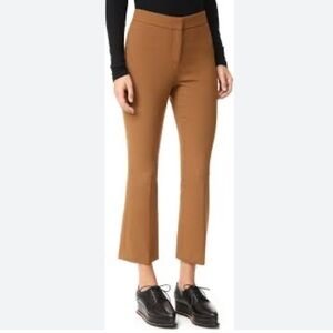 🤎 💫 Theory Erstina Pioneer Cropped Flare Pants Camel Brown Sz 6 EUC Old Money
